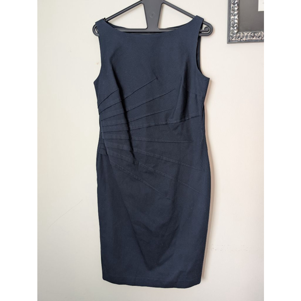 DAVID MEISTER Navy Sleeveless Sheath Dress Size 8, women's
